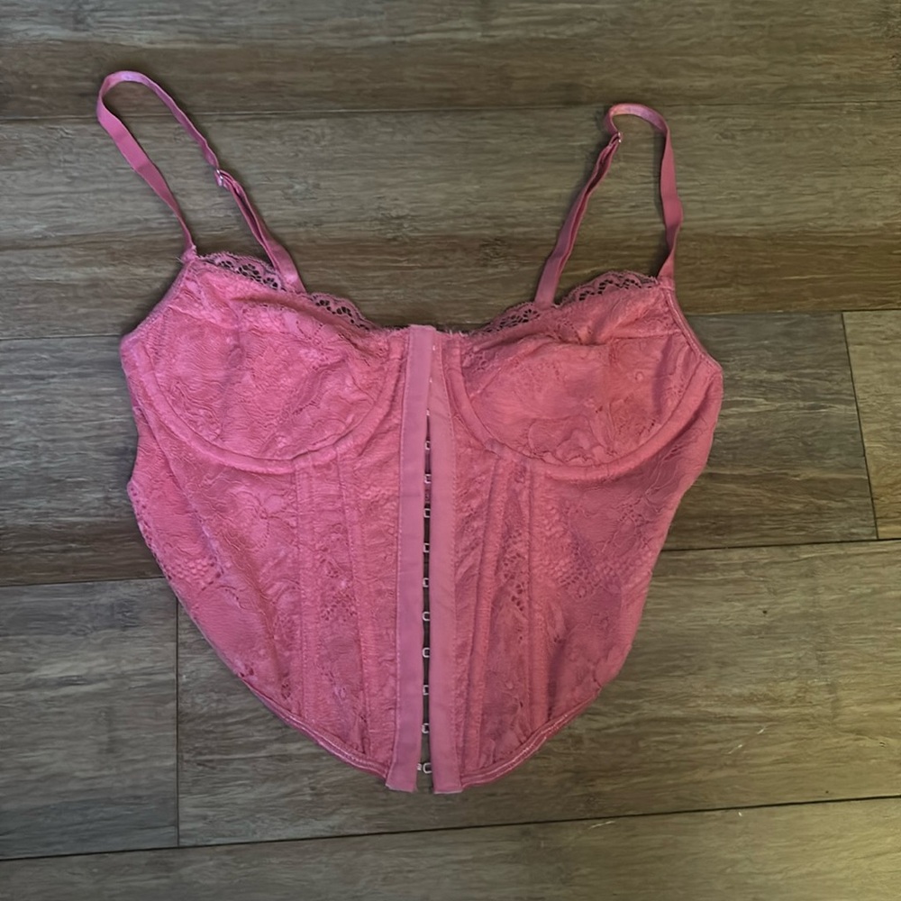 hot pink corset top